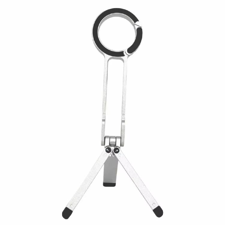 Carabiner Magnetic Aluminum Alloy Phone Holder Portable Photography Tripod(Silver)