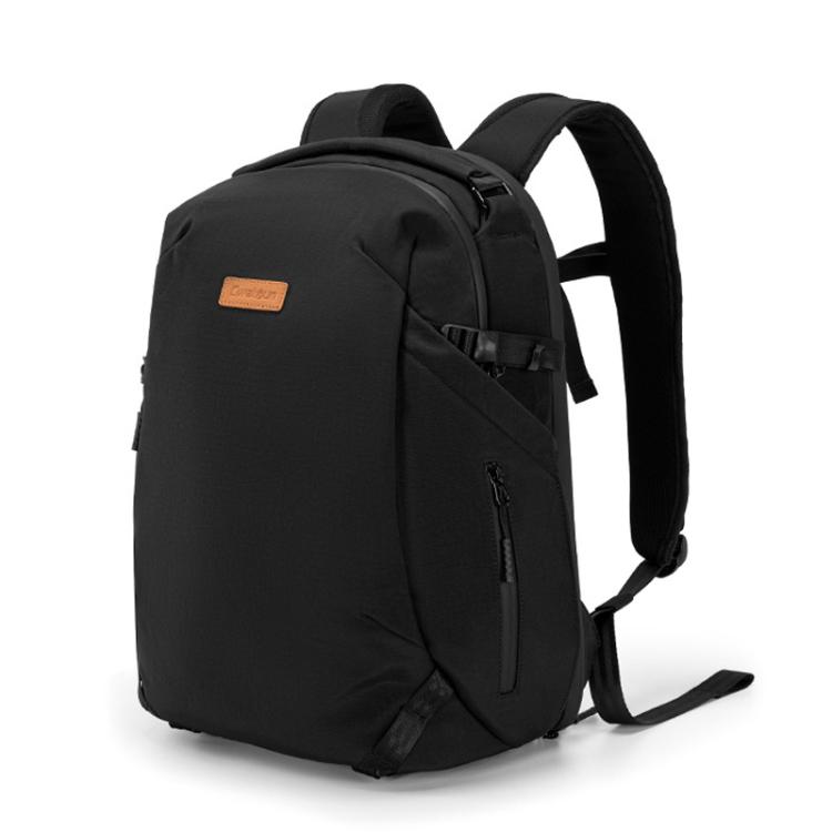 Cwatcun D248 Medium Camera Bag Waterproof High Capacity DSLR Digital Camera Backpack(Black)