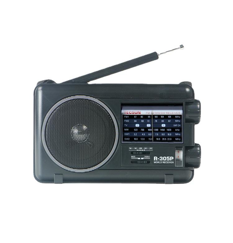 

TECSUN R-305P Full-Band Radio Portable Retro Analog Dial DSP Radio, Spec: No Battery(Black)
