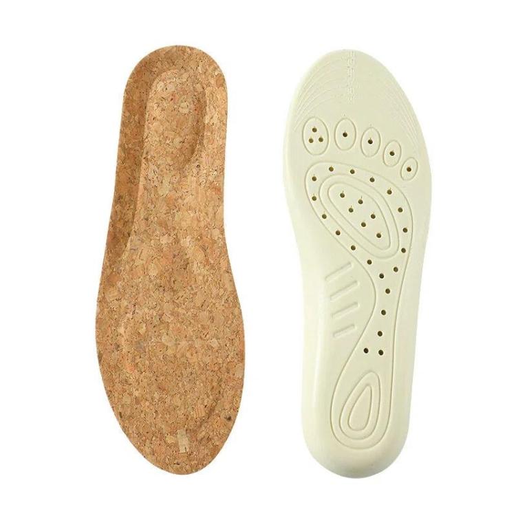 

Sports Leisure Anti-odor Sweat-absorbing Cork Thickened Arch Support Insoles, Size: 35-36