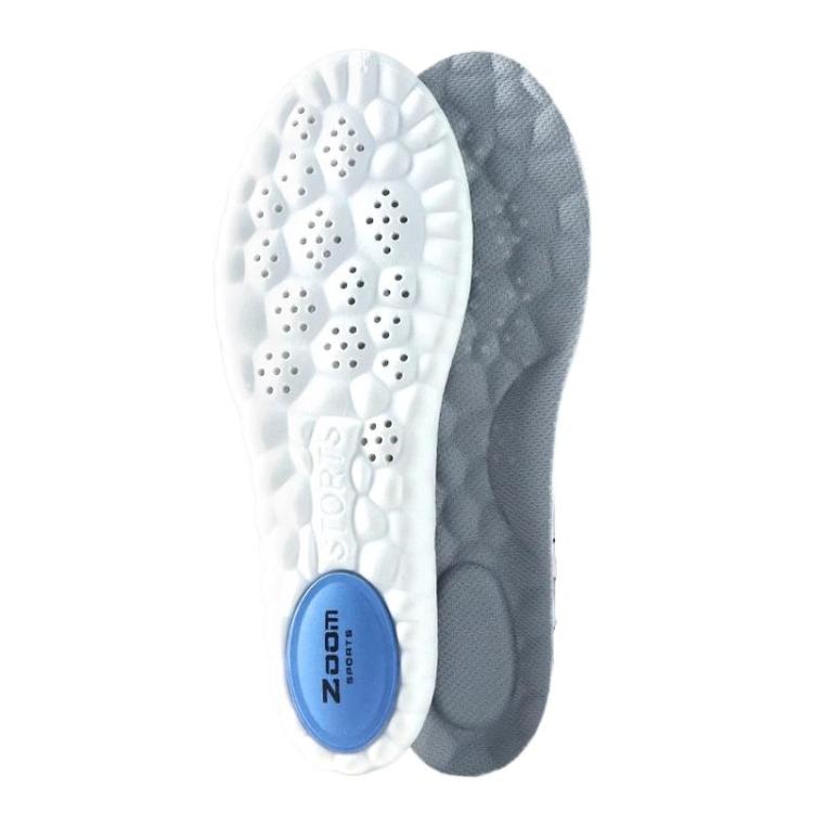 

ZOOM Sports Air Cushion Shock Absorption Breathable Odor-Resistant Arch Support Insoles, Size: 35-36(Gray)