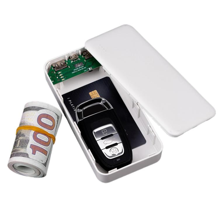 Fake Power Bank-Shaped Hidden Storage Box(White)