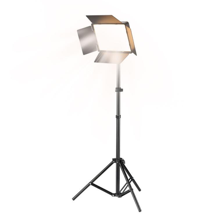 2700K-6500K 10-inch Square Flat Panel LED Light with 4-Leaf Barn Doors ...