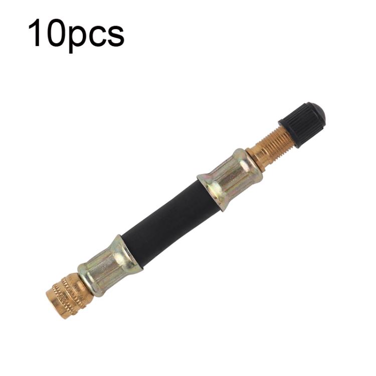 10pcs US Mouth Bicycle Pump Extension Rubber Hose, Color: Black 10cm