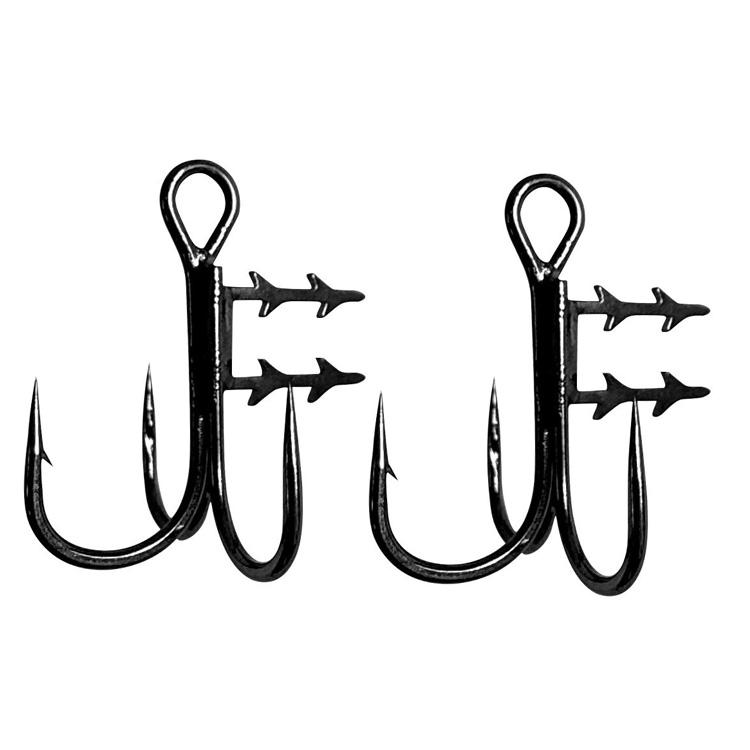 2pcs 36H-S Soft Lure Treble Hooks With Bait Holder Spikes Swimbait T-Trebles Claw Stinger Hooks, Spec: No. 3/0