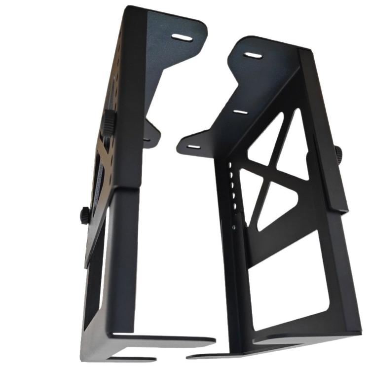 Adjustable Under Desk Mount Metal Holder for NAS, PC, Mini Computer, PS5 Gaming Console Space-Saving Rack(Black)