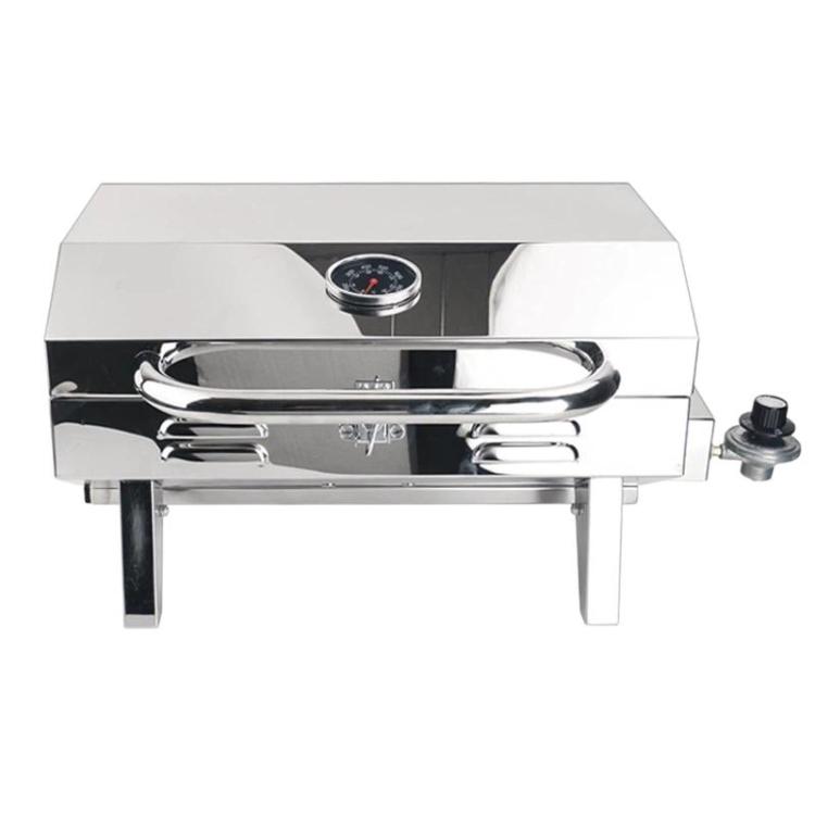 Stainless Steel Yacht BBQ Grill Outdoor Boat Grill Canister Stove, Spec: No Bracket