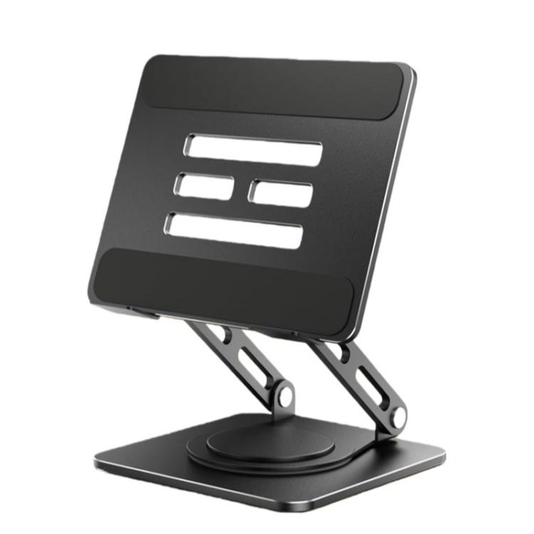 

Rotatable Height-Adjustable 16 inch Tablet Metal Stand Desktop Gaming Cooling Holder(Black)