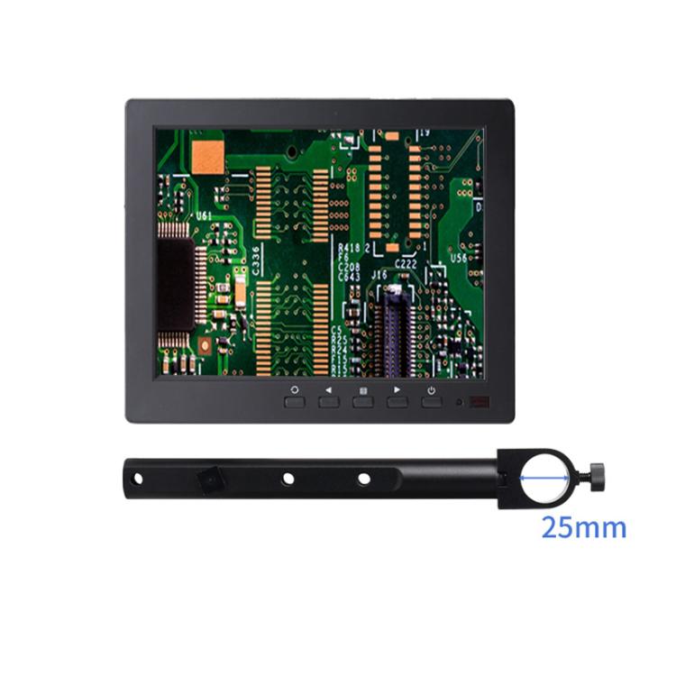 

8 Inch with 25mm Mounting Bar Industrial Grade IPS Microscope Monitor, US Plug