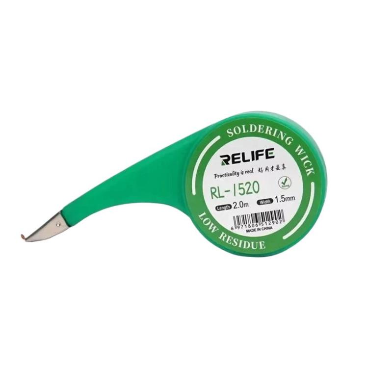 

RELIFE 1.5mm x 2m Powerful Solder Removal Tape Low Residue No-Clean Solder Removal Tape for Repair and Soldering