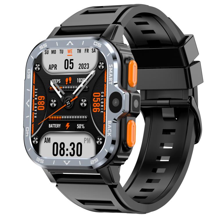 

Eurasian African Versions 5G SIM Card Slot Rugged Sports Smartwatch With Google Play Store, Color: Black 2+16G