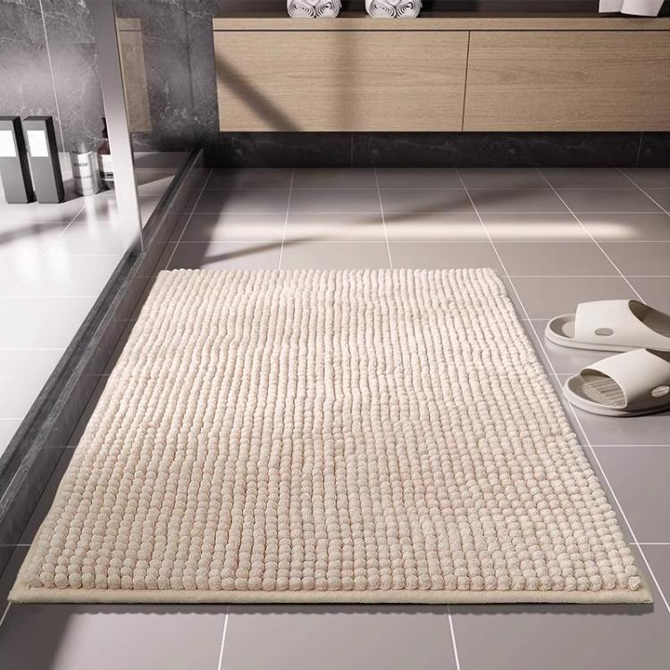 

Bathroom Stain-resistant Chenille Short-pile Absorbent Non-slip Mat, Size: 40x60cm(Camel Color)