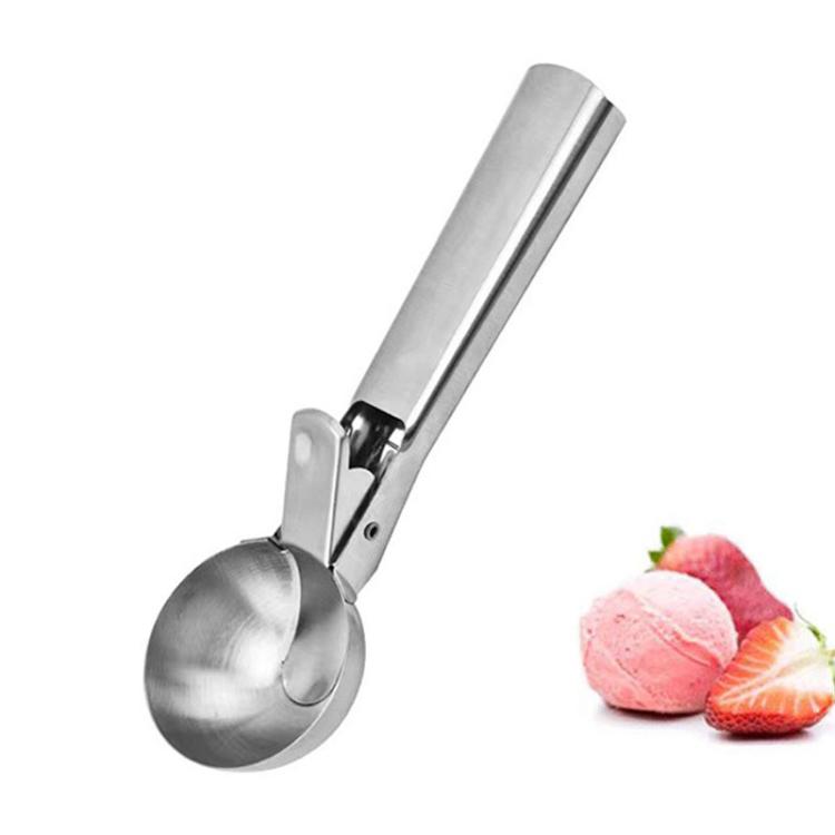 

LsCook Stainless Steel Dual-Purpose Ice Cream Scoop Fruit Ball Scoop(Large Silver Boxed)