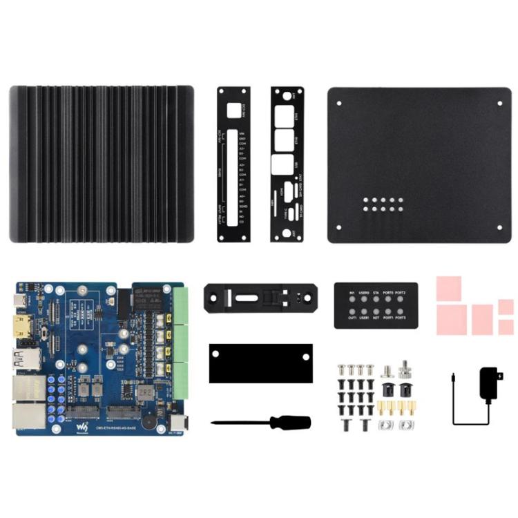 

Waveshare 34252 CM5 Gigabit/2.5G Dual Ethernet Multi-Function Expansion Board Supports RS485 Industrial Communication, 4G / 5G Module And 4K Display Output EU Plug