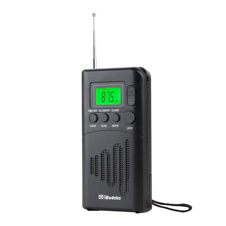 

WDK Portable FM/AM Full-Band Mini Digital Display Radio, Size: For EU(Black)