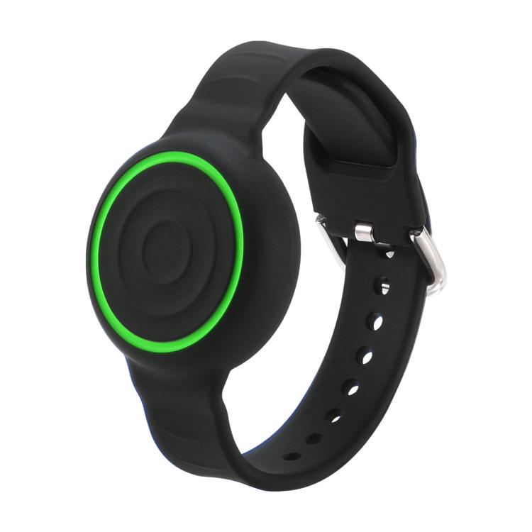 

For AirTag 2nd Gen / AirTag 1st Gen Wristband for Kids Stylish Dual-Tone Liquid Silicone Bracelet Adjustable Protective Hidden Holder Case(Black)