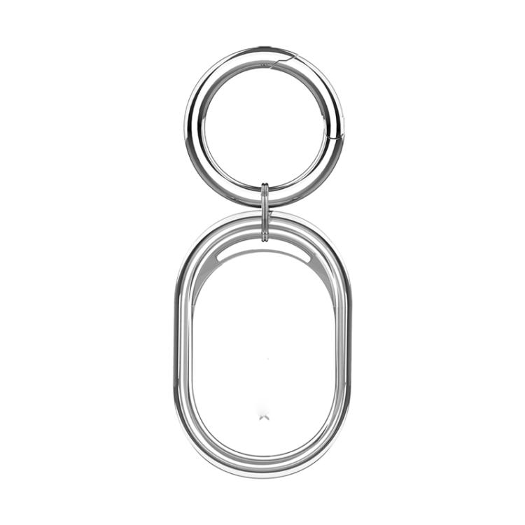 

For Xiaomi Tag Clear TPU Full-Body Cover Protective Case with Metal Spring Buckle Keychain Waterproof & Anti-Scratch Tracker Holder(Transparent)