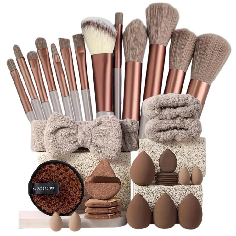 

Makeup Facial Cleansing Puff Makeup Tool Set, Color: 33pcs /Set Brown
