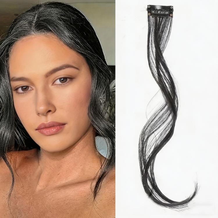 

Dragon Beard Bangs Hair Extensions Clip in Long Wispy Bangs for Women Side Fringe Hairpieces for Daily Wear DIY Hair Styling, Size: 25cm(2)