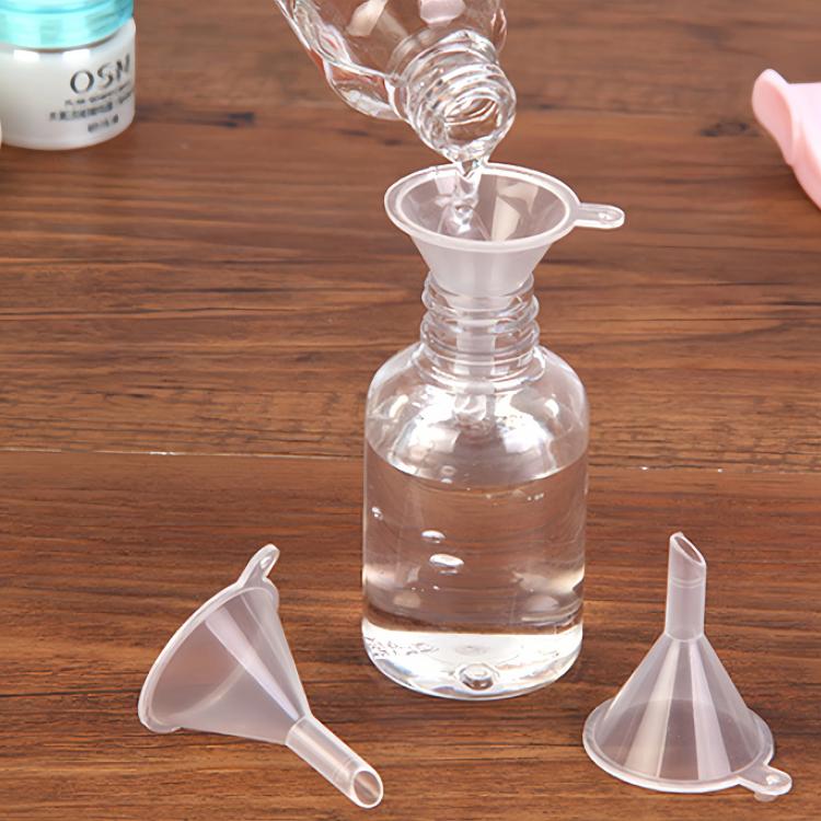 20pcs Mini Funnels For Small Bottles Clear Plastic Tiny Funnel For Filling Essential Oils, Perfume, Travel Toiletries, And Cosmetics,(Semi-transparent)