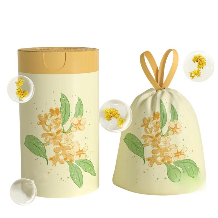 

Thickened Enlarged Drawstring Garbage Bags With Pull Handles Tear-Free Design, Size: 50pcs /Set(No-tear Osmanthus)
