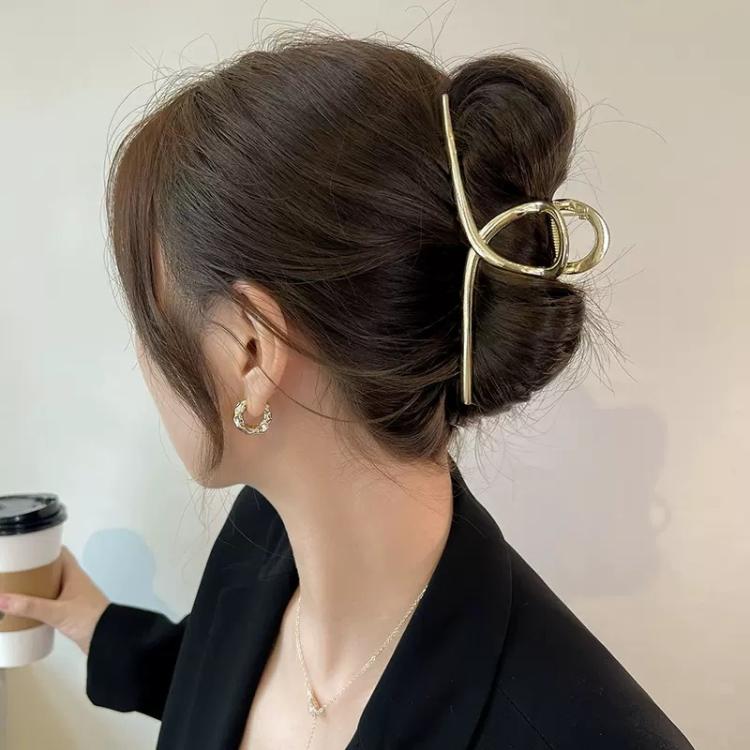 Metal Hair Claw Clips Women Large Hair Clips for Thick Hair Non-Slip Strong Hold Hair Catch Barrette Jaw Clips 11.5cm Gold
