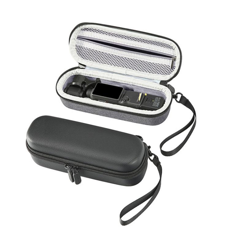 For DJI Osmo Pocket 4 Standard Combo Carrying Case Travel Protective Bag Handheld Clutch(PU Leather Black)