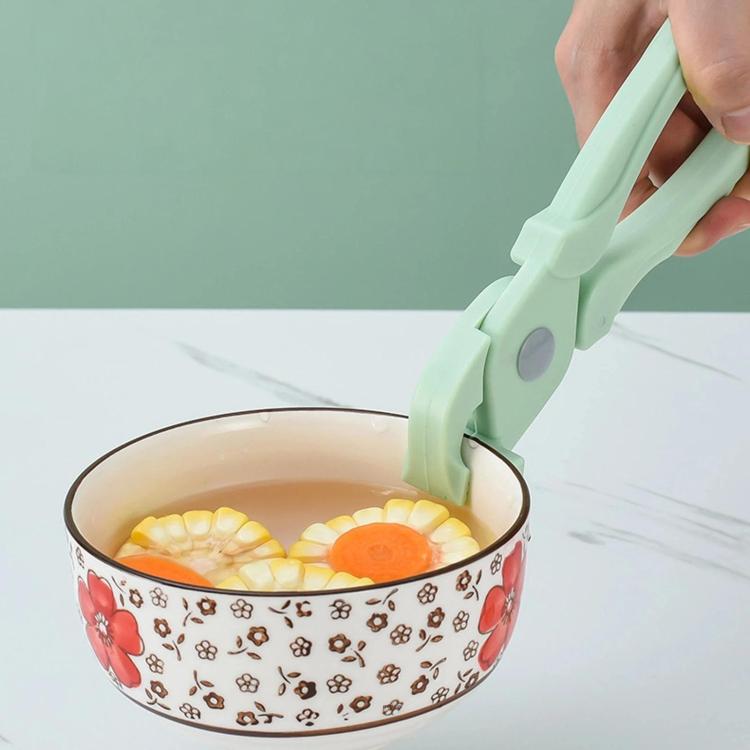 

LsCook Plastic Bowl Tongs Kitchen Non-Slip Bowl Clamp(Green)