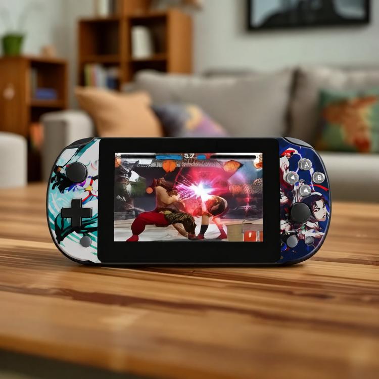 

Q3 HD Large-Screen Retro Joystick Handheld Game Console, Color: Blue 32G