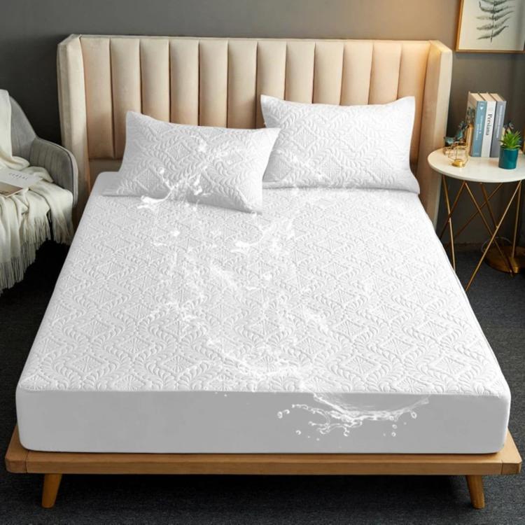 

Thickened Waterproof Fitted Sheet For Infants And Toddlers, Size: 153x203cm(White)