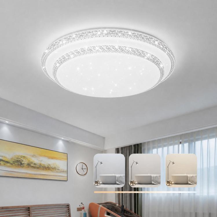 

Living Room Main Light Home Eye-protecting Bedroom Chandelier(50cm Voice Control 48W x 2)