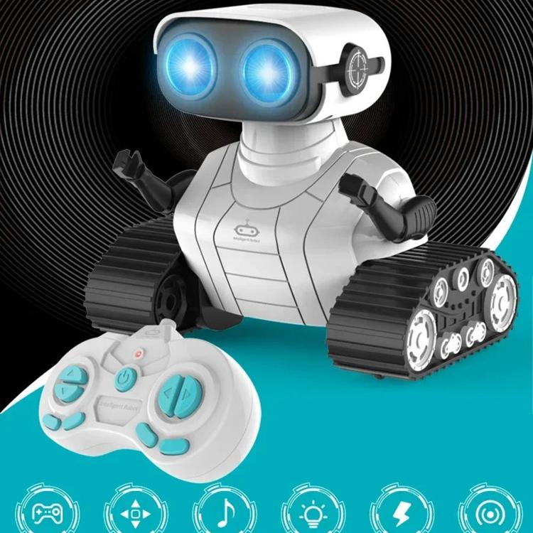 

Remote-Controlled Robot Children Electric Toy Rechargeable High-Capacity Long-Lasting Educational Toy(White)