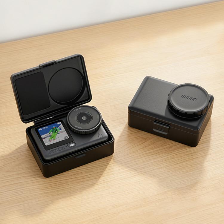 

For DJI Osmo Action 3 / 4 / 5 Pro / 6 BRDRC Shockproof Drop-Proof Storage Box(Black)