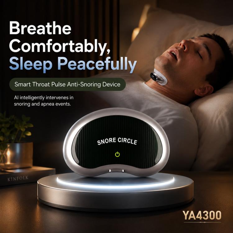 

SNORE CIRCLE Smart Anti-Snoring Device Wearable TENS & EMA Throat Snore Stopper With App Tracking Sleep Aid For Adults(Green)