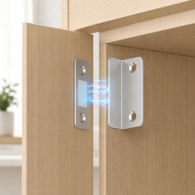

2pcs /Pack Ultra-thin Invisible L-Shaped Magnetic Door Stopper For Sliding Doors(Silver)