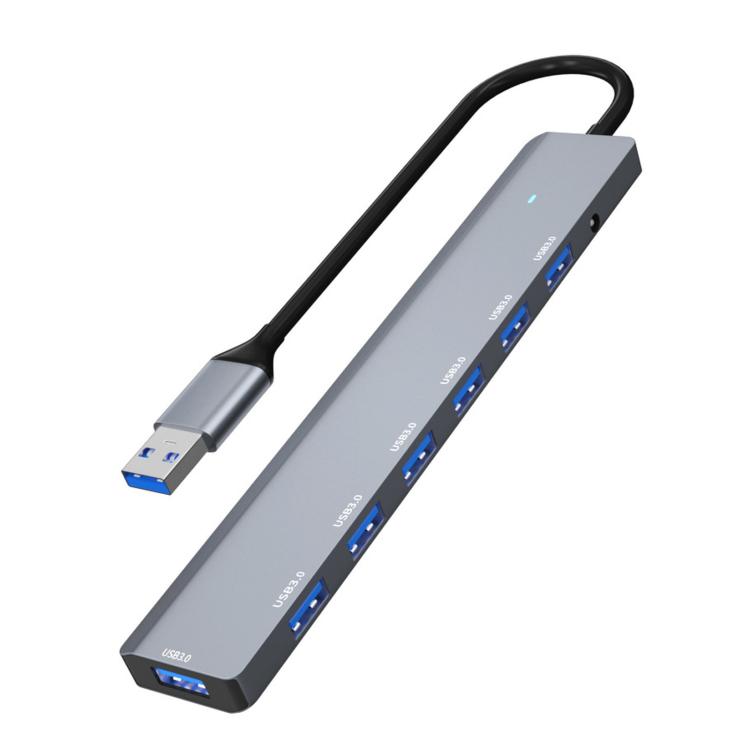 

ADS-313A USB 3.0 Hub High Speed 7-Port Expander Aluminum Alloy Splitter With Independent DC 3.5mm Power Supply