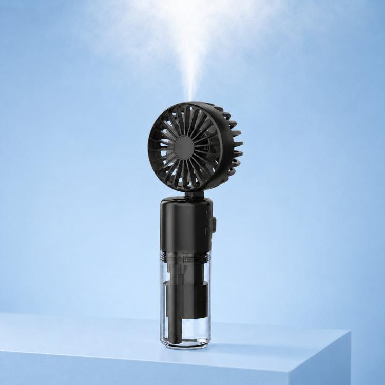 

Handheld Misting Fan with Neck Strap 180 Degree Foldable Portable Water Spray Fan Type-C Rechargeable Mini Personal Face Mister Fan(F2 Black)