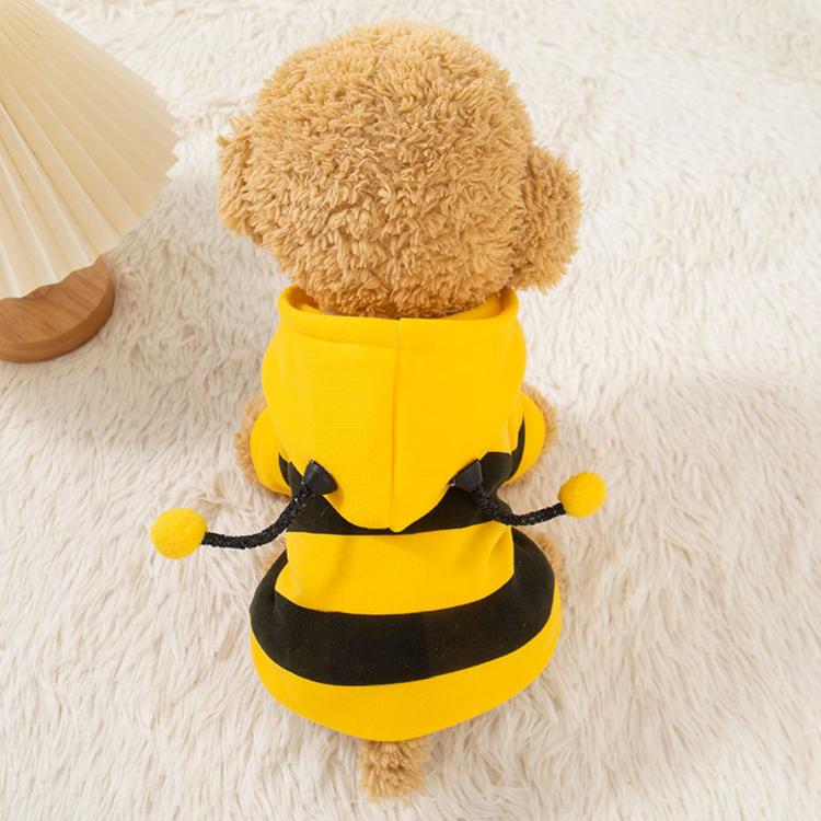 Thickened Leash-Friendly Dog Coat For Fall & Winter Bee-Themed Cat Clothing, Size: S