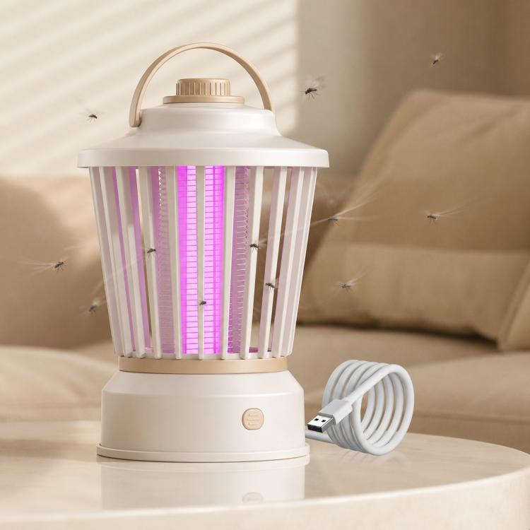 Portable Mosquito-Killing Night Light For Home And Outdoor Use, Color: Beige Straight Plug