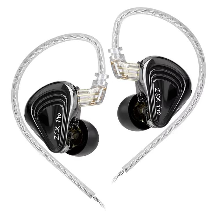 

KZ ZSX PRO 5BA+1DD Hybrid-Driver 1.2m Wired Earphones HiFi Audio Sports Gaming Detachable Cable Design, Spec: Standard