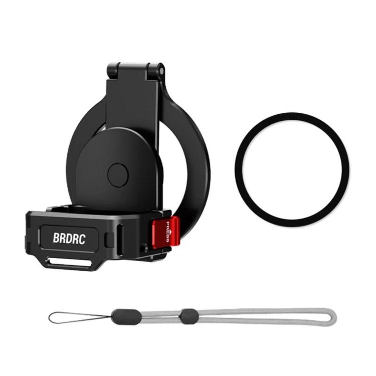 

For DJI Osmo Pocket 4 / 4 Pro / 3 BRDRC Teleprompter Magnetic Holder Cold Shoe Extender Phone Clip(Black)