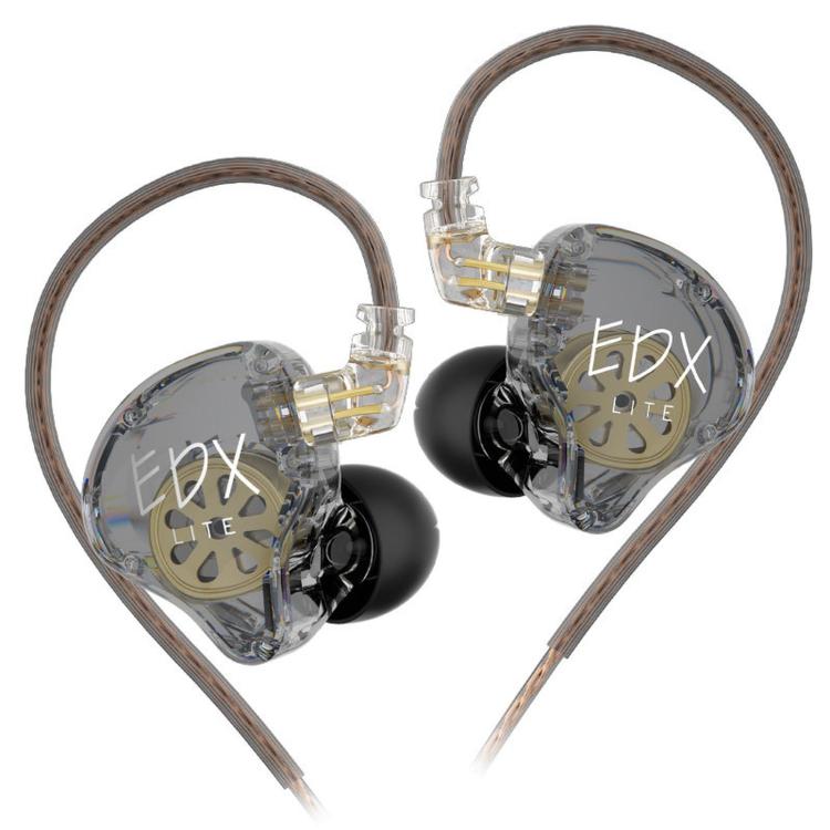 

KZ-EDX Lite Internal-Magnet Dynamic Driver 1.2m Wired Earphones Deep Bass Detachable Cable Music Gaming Earbuds, Color: Translucent Gray Standard