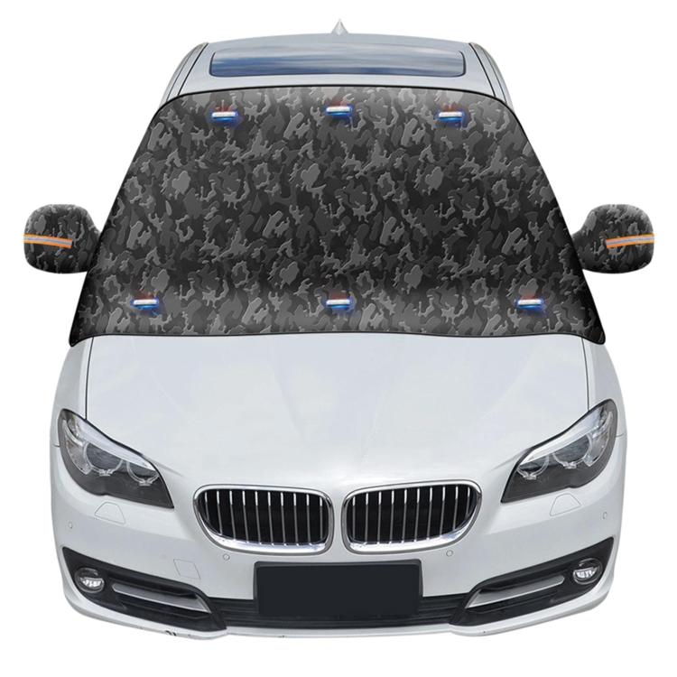 Camouflage Thickened Windproof Car Snow Shield Magnetic Windshield Snow & Sun Cover, Size: Large