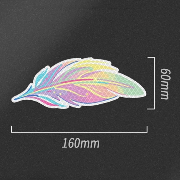 Dreamy Feather Reflective Car Stickers Bumper Scratch Cover Night Warning Decals, Style: A