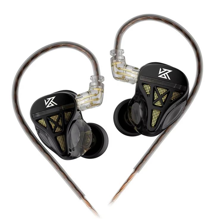 KZ-DQS Dynamic In-Ear Wired 1.2m Earphones Heavy Bass Gaming Hi-Fi Sports Monitoring Earbuds, Spec: Standard