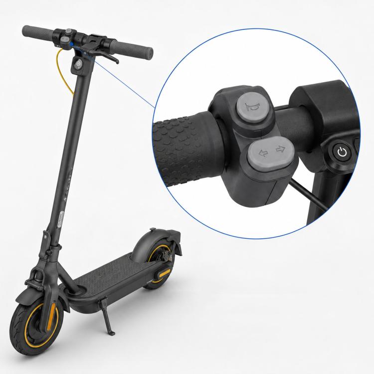 

For Segway Ninebot MAX G2 Horn & Turn Signal Switch Assembly Electric Scooter Handlebar Control Button(Black)