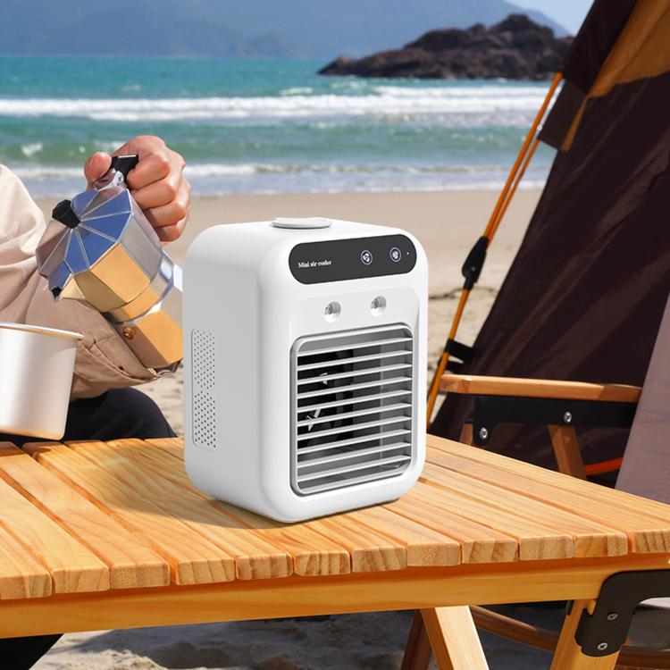 L7 Mini Household Air Cooler, Desktop Cooling Fan With Mist Spray & Humidification Function