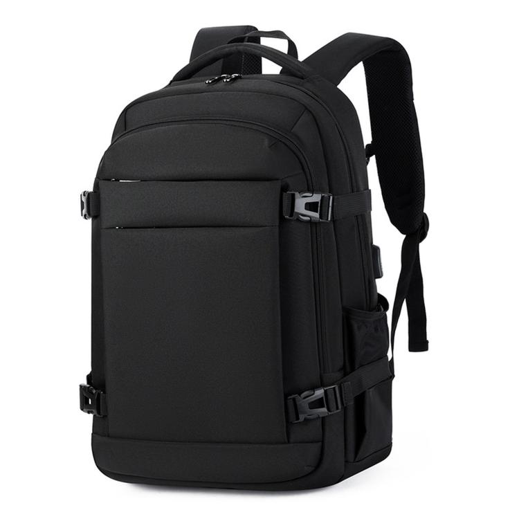 REMOID 9022A Large Travel Laptop Backpack Waterproof Business Work Rucksack With USB Port(Black Oxford Cloth)