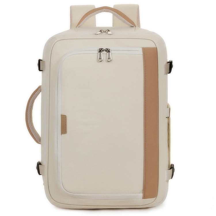 REMOID Travel Business Backpack Water Resistant Carry On Laptop Bag With Luggage Strap(Beige)