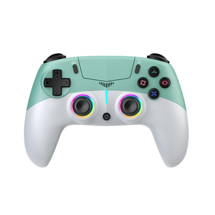 For PS5 Wireless Controller Hall Effect Joysticks & Triggers RGB Light Macro Back Keys(Green)